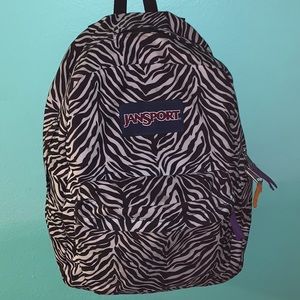 Jansport zebra print backpack